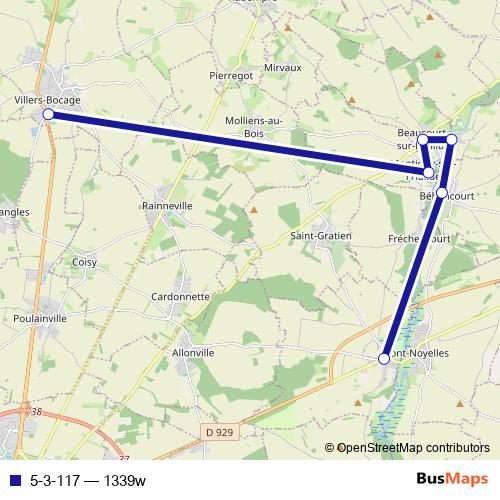 5-3-117 bus Line Map