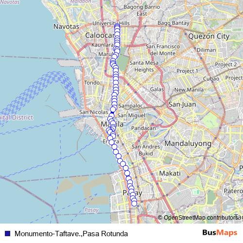 Monumento-Taftave.,Pasa Rotunda bus Line Map