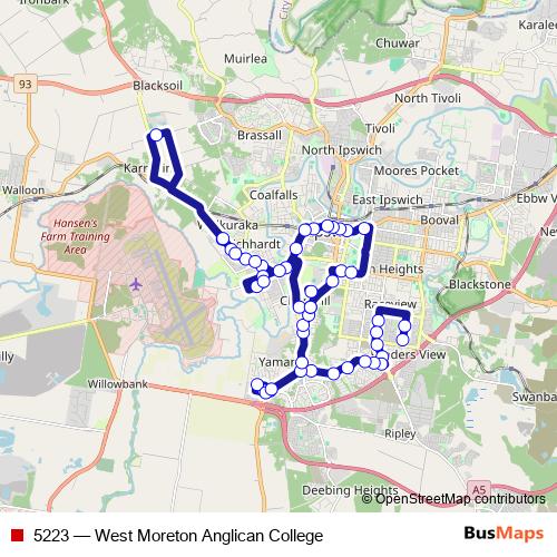 5223 bus Line Map