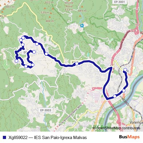 Xg859022 bus Line Map