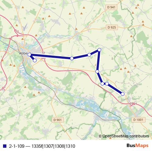 2-1-109 bus Line Map