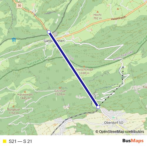 S21 rail Line Map