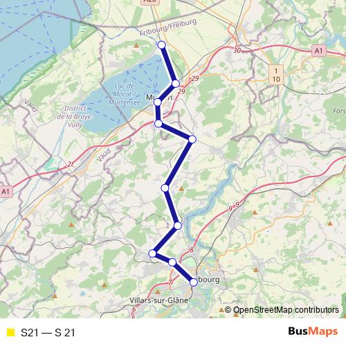 S21 rail Line Map