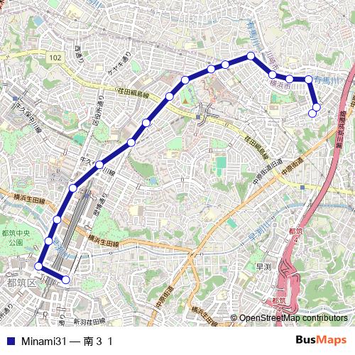 Minami31 bus Line Map