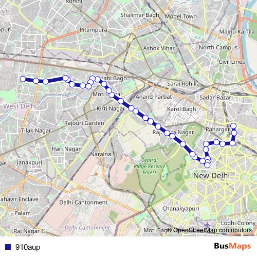 910aup bus Line Map