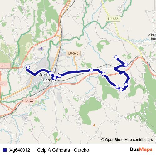 Xg648012 bus Line Map