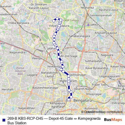 269-B KBS-RCP-D45 bus Line Map