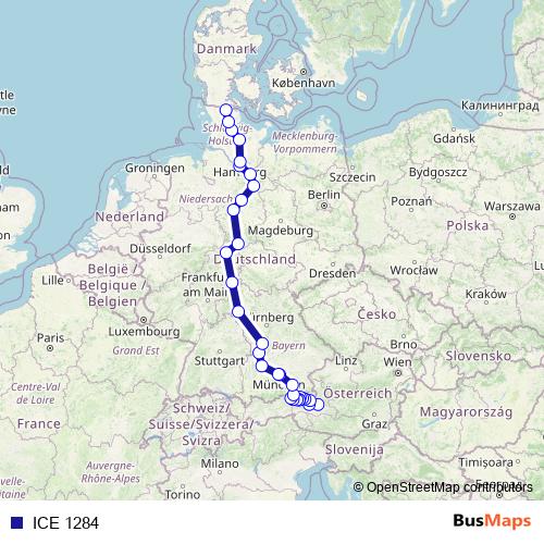 ICE 1284 rail Line Map