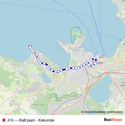 41b bus Line Map