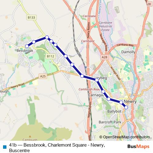 41b bus Line Map