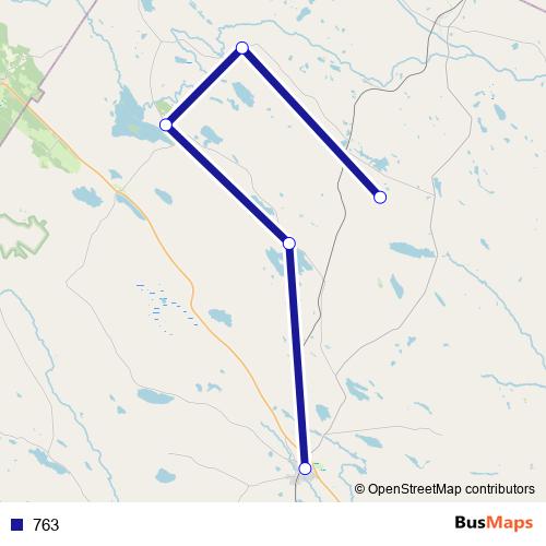 763 bus Line Map