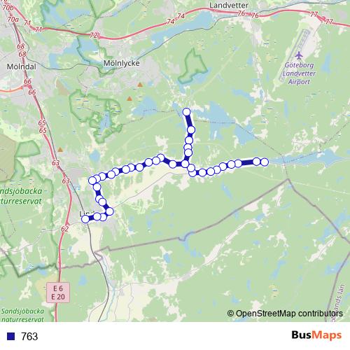 763 bus Line Map
