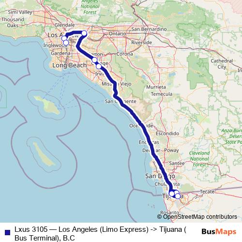 Lxus 3105 bus Line Map