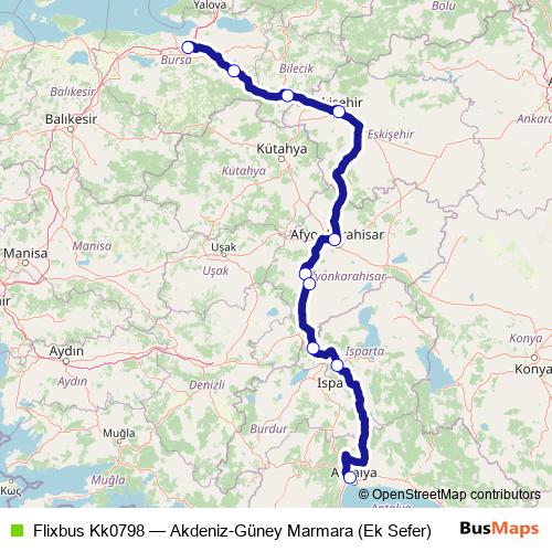 Flixbus Kk0798 bus Line Map
