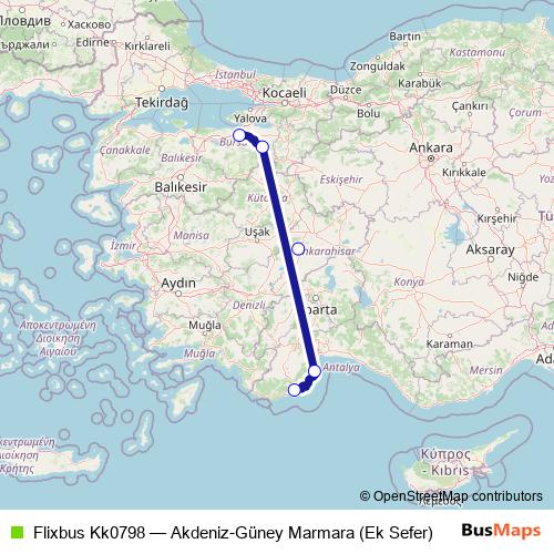 Flixbus Kk0798 bus Line Map