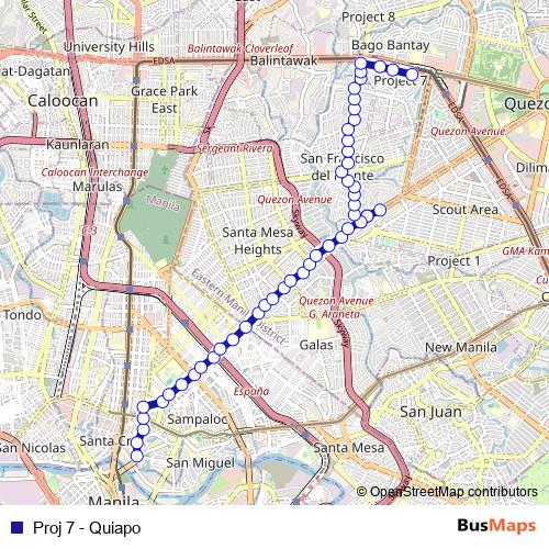 Proj 7 - Quiapo bus Line Map