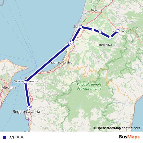 276 A A bus Line Map