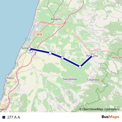 277 A A bus Line Map