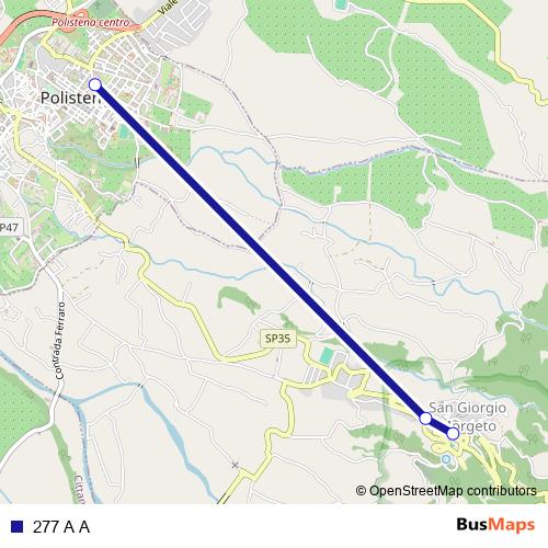 277 A A bus Line Map