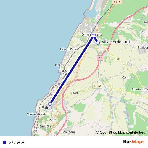 277 A A bus Line Map
