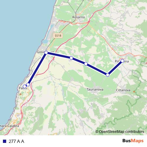 277 A A bus Line Map
