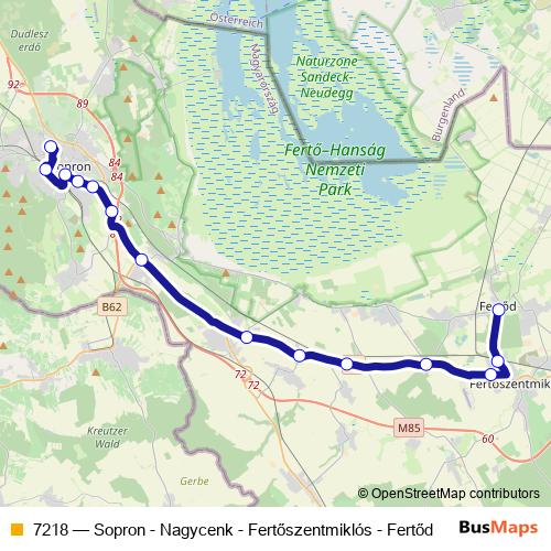 7218 bus Line Map