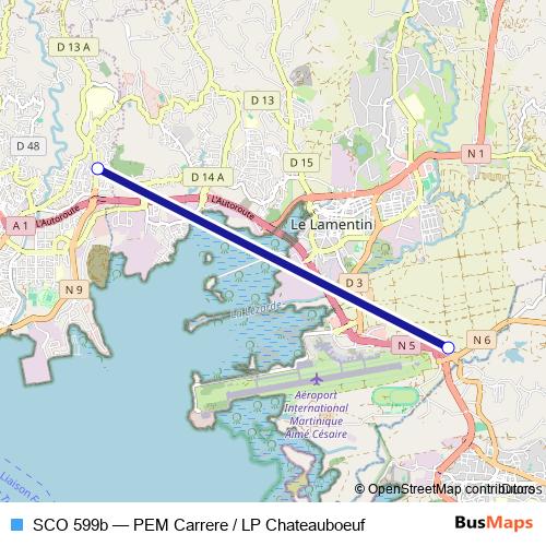 SCO 599b bus Line Map