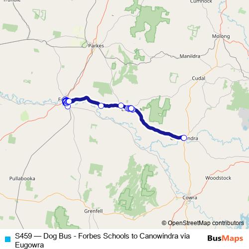S459 bus Line Map
