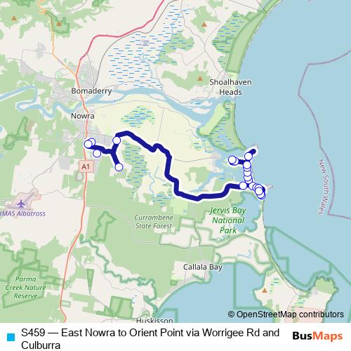 S459 bus Line Map
