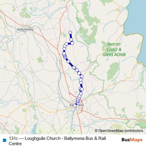 131c bus Line Map