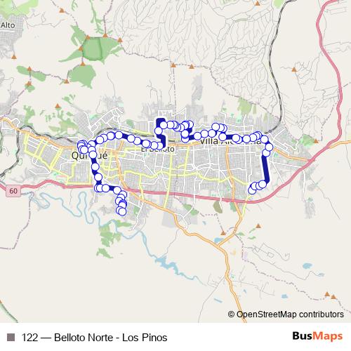 122 bus Line Map