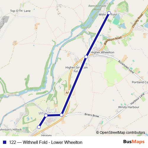 122 bus Line Map