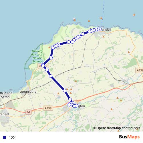 122 bus Line Map