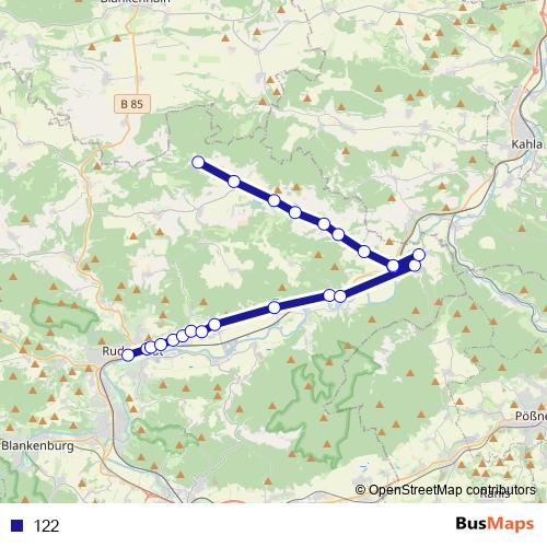 122 bus Line Map