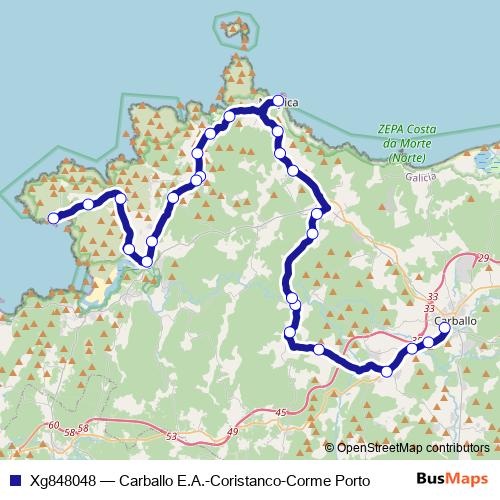 Xg848048 bus Line Map