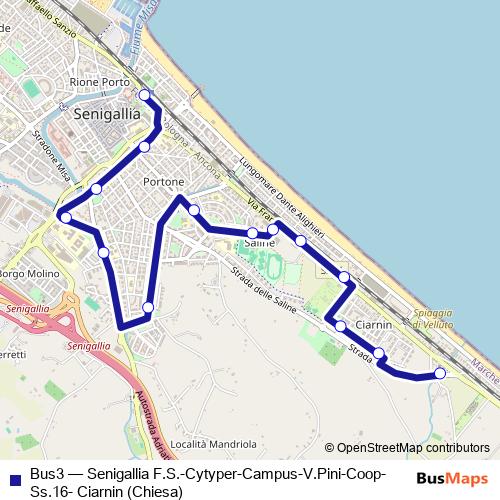 Bus3 bus Line Map