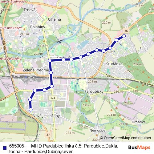 655005 trolleybus Line Map