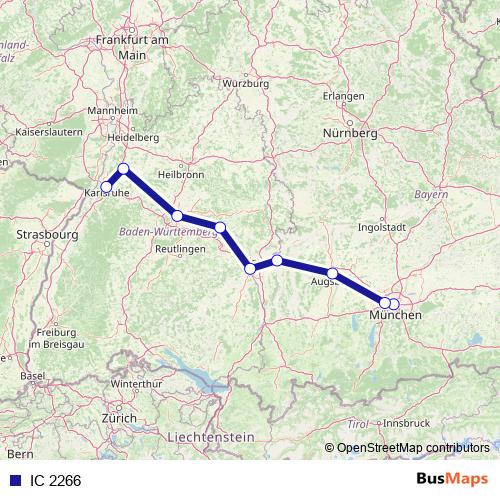 IC 2266 rail Line Map