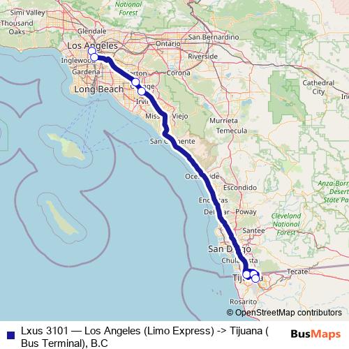 Lxus 3101 bus Line Map