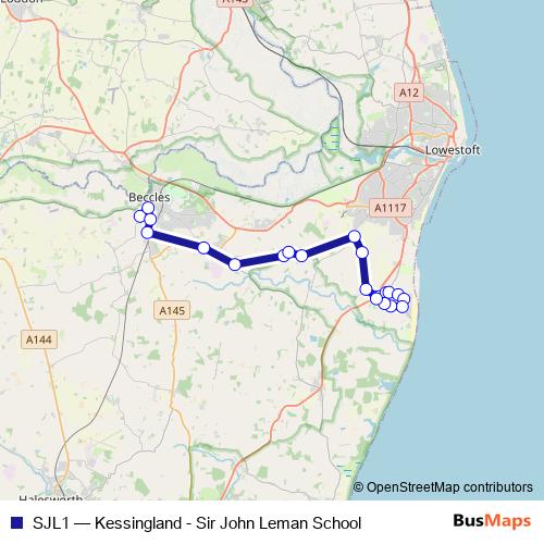 SJL1 bus Line Map