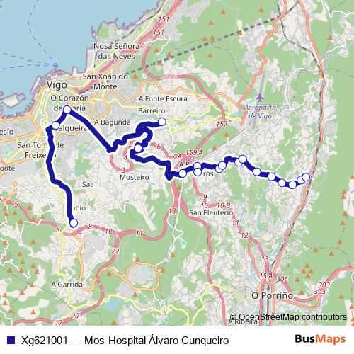 Xg621001 bus Line Map