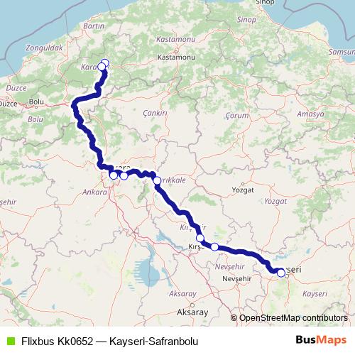 Flixbus Kk0652 bus Line Map