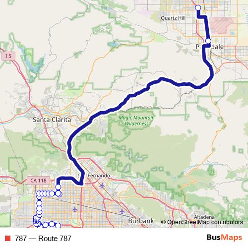 787 bus Line Map