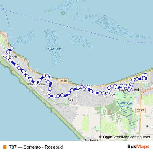 787 bus Line Map