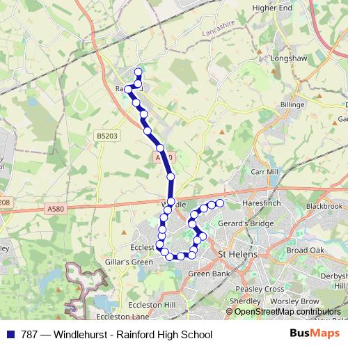 787 bus Line Map