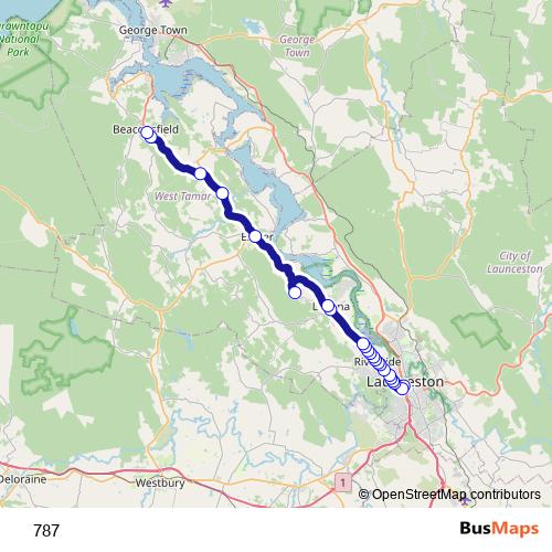 787 bus Line Map