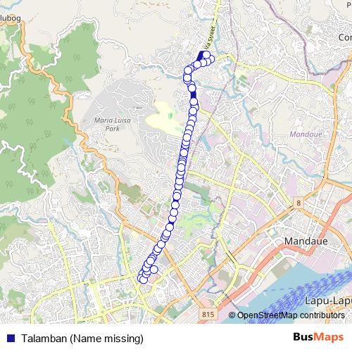 Talamban (Name missing) bus Line Map
