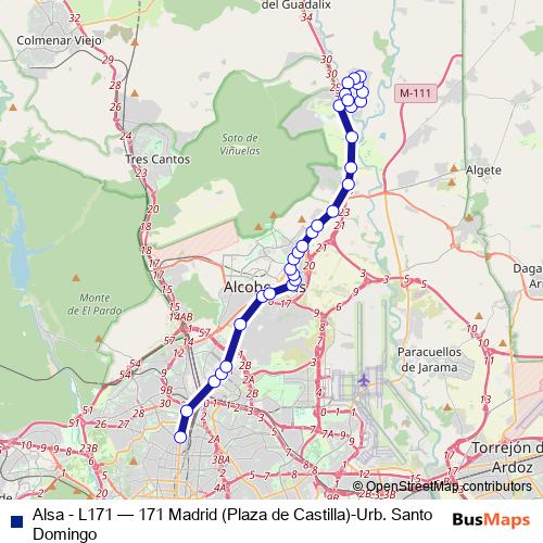 Alsa - L171 bus Line Map