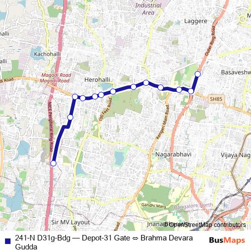 241-N D31g-Bdg bus Line Map