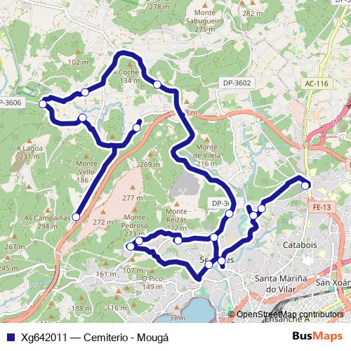 Xg642011 bus Line Map
